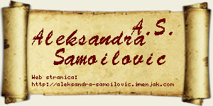 Aleksandra Samoilović vizit kartica